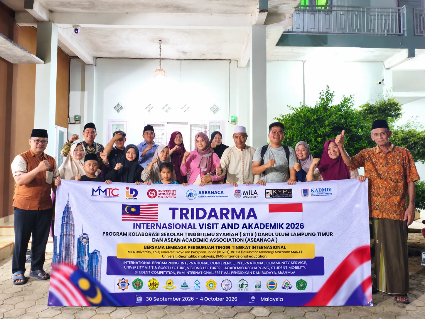 Melangkah ke Kancah Internasional, Yayasan Pondok Pesantren Darul Ulum Lampung Timur Bawa MA Ma’arif NU 5, SMK Darul Ulum, dan STIS Darul Ulum ke Malaysia