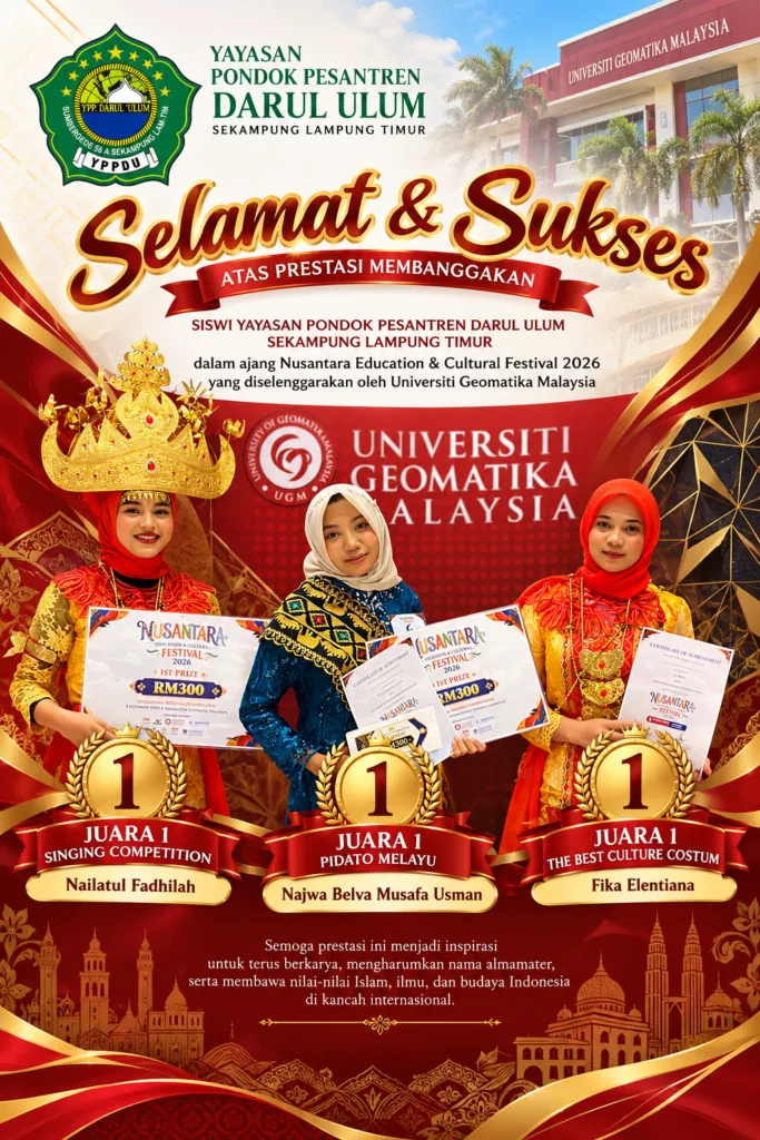 Tiga Prestasi Gemilang di Malaysia, Santri dan Pelajar Darul Ulum Harumkan Nama Indonesia di Nusantara Festival 2026
